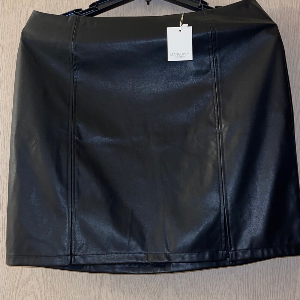 Mango pop faux mini skirt